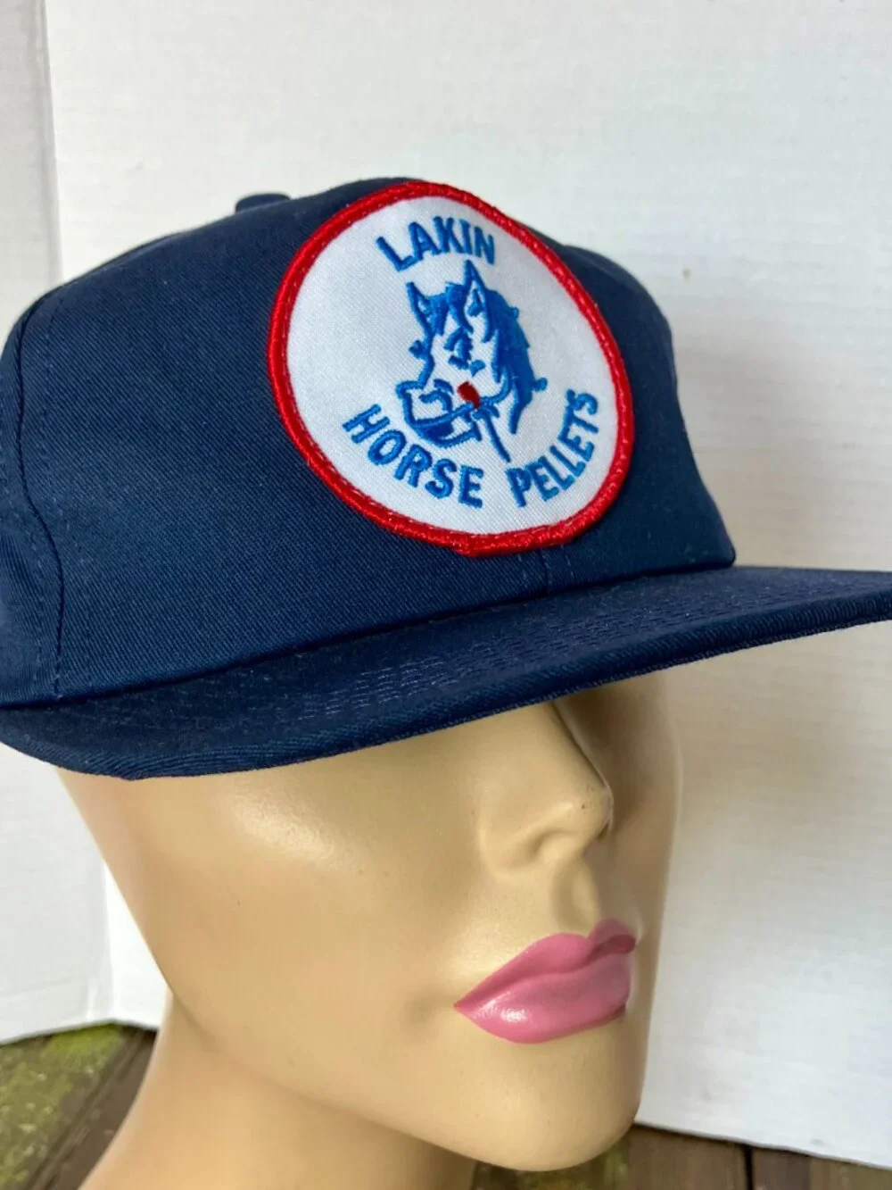Vintage trucker hat 80's with Lakin Horse Pellets Patch